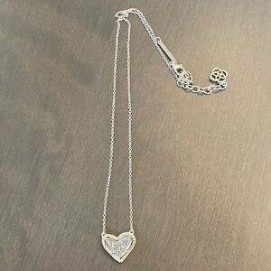 Kendra Scott Silver Heart Pendant Necklace